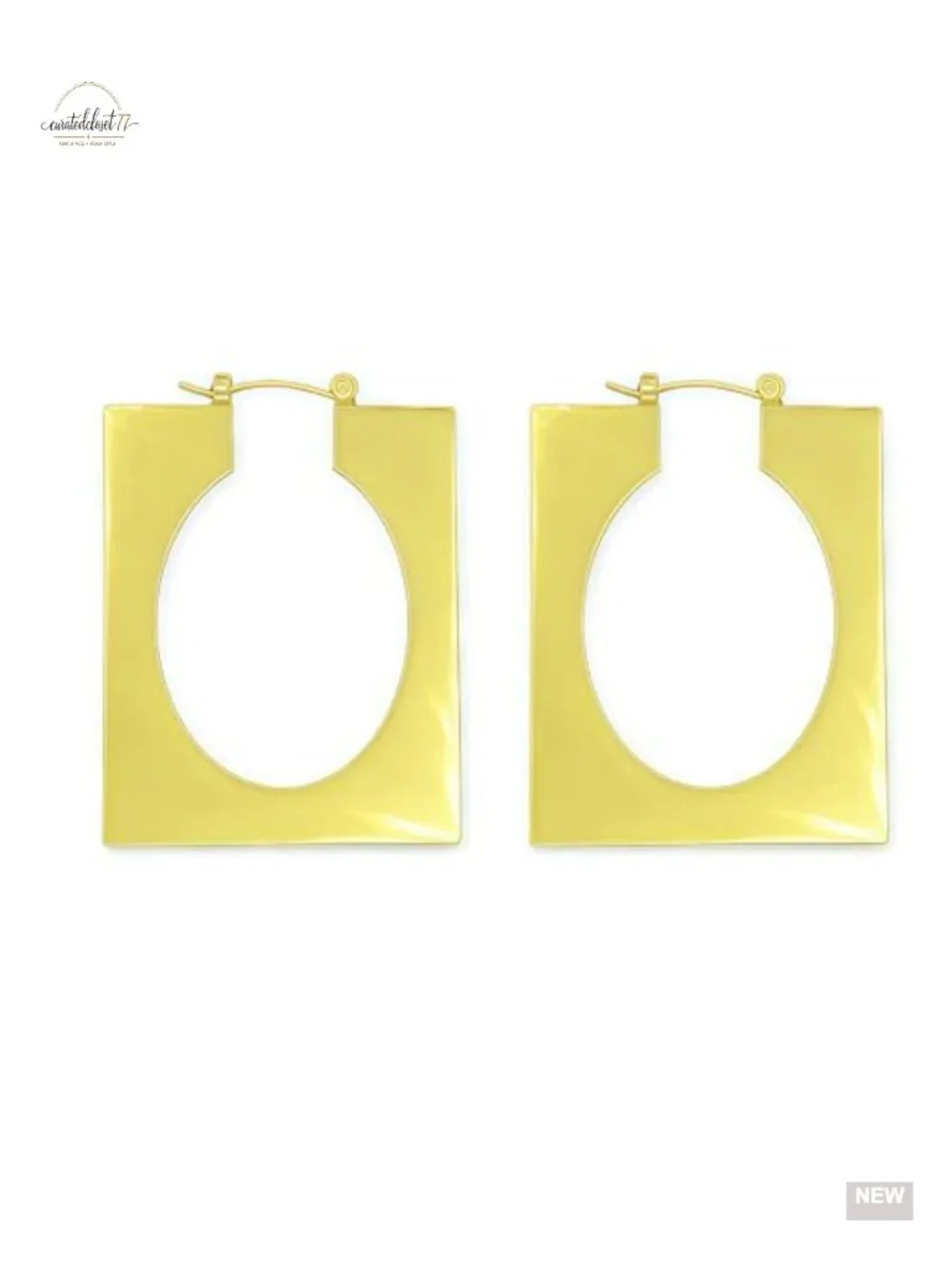 Large Chunky Gold Hoop Earrings Geometric Dangle Statement Hypoallergenic